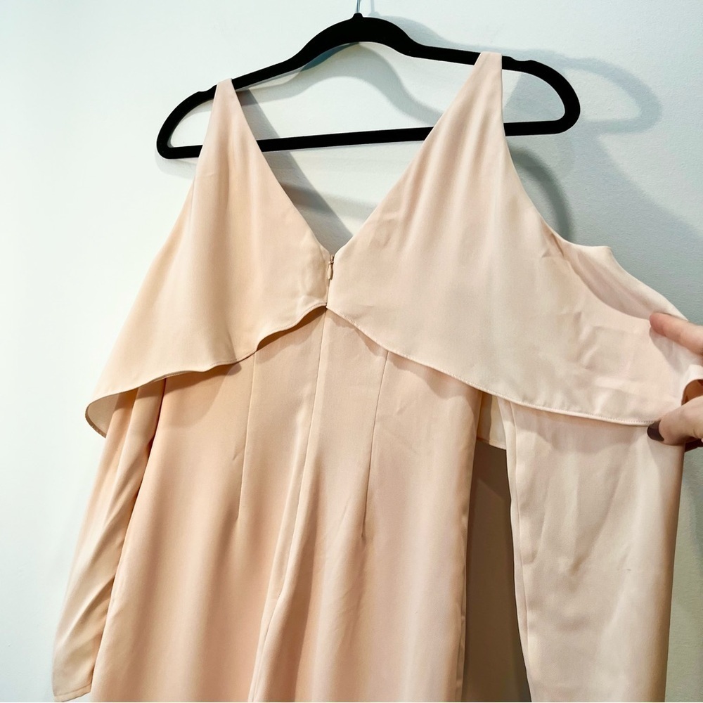 Marciano Peach Pink Long Sleeve Ruffled Mini Summer Party Cocktail Dress XS - Picture 6 of 8